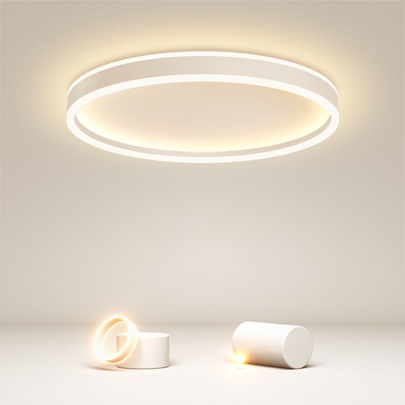 Arisha Plafón Redondo Moderno Led Metal Flush Mount Blanco/Negro