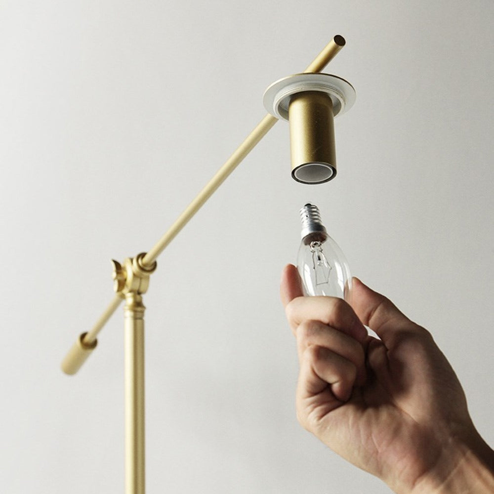 Mira Moderna Simple Metal/Vidrio Lámpara de Pie Oro