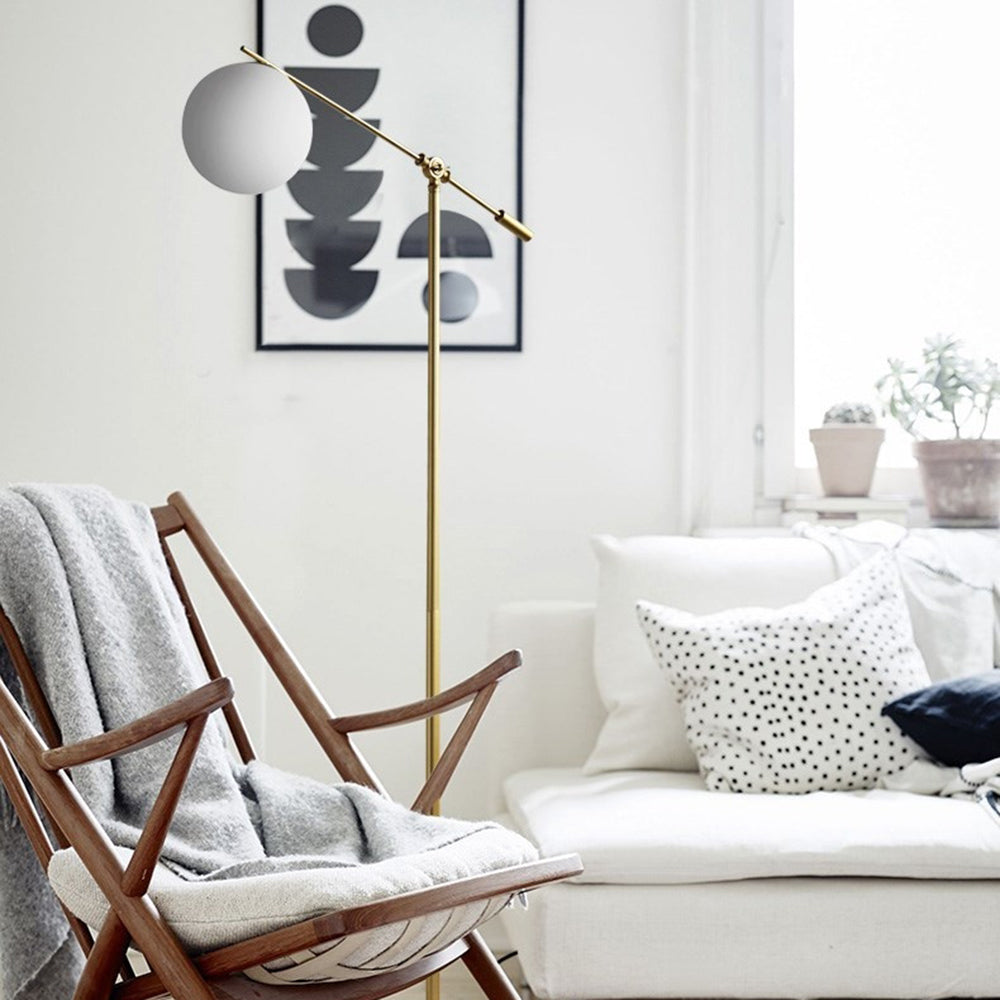 Mira Moderna Simple Metal/Vidrio Lámpara de Pie Oro