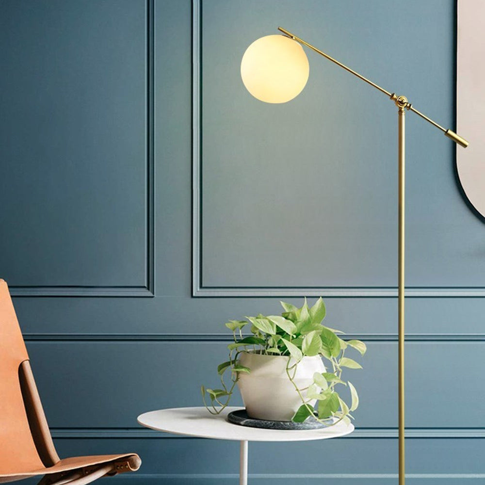 Mira Moderna Simple Metal/Vidrio Lámpara de Pie Oro