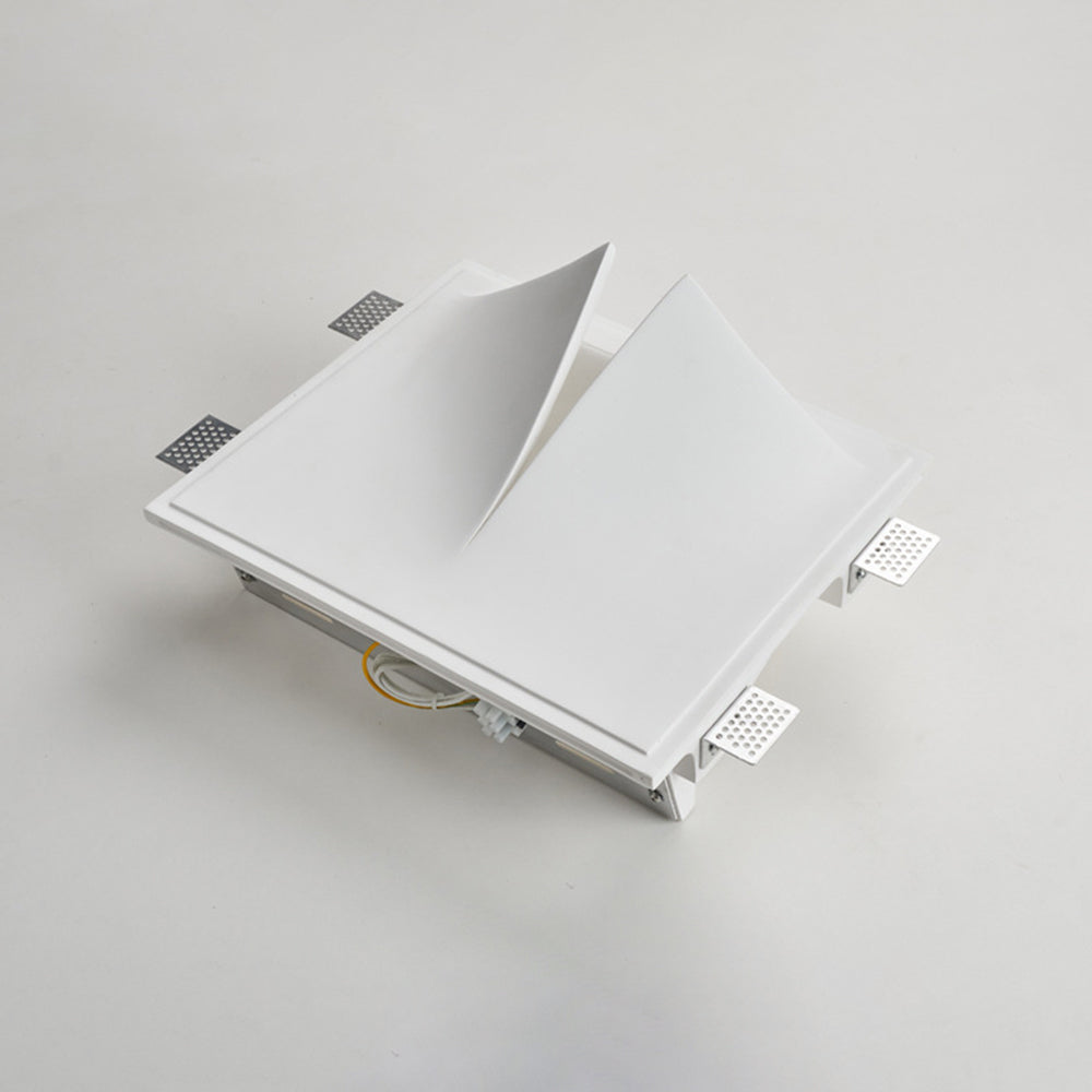 Aria Moderno Empotrable Metal/Yeso LED Aplique de Pared Blanco