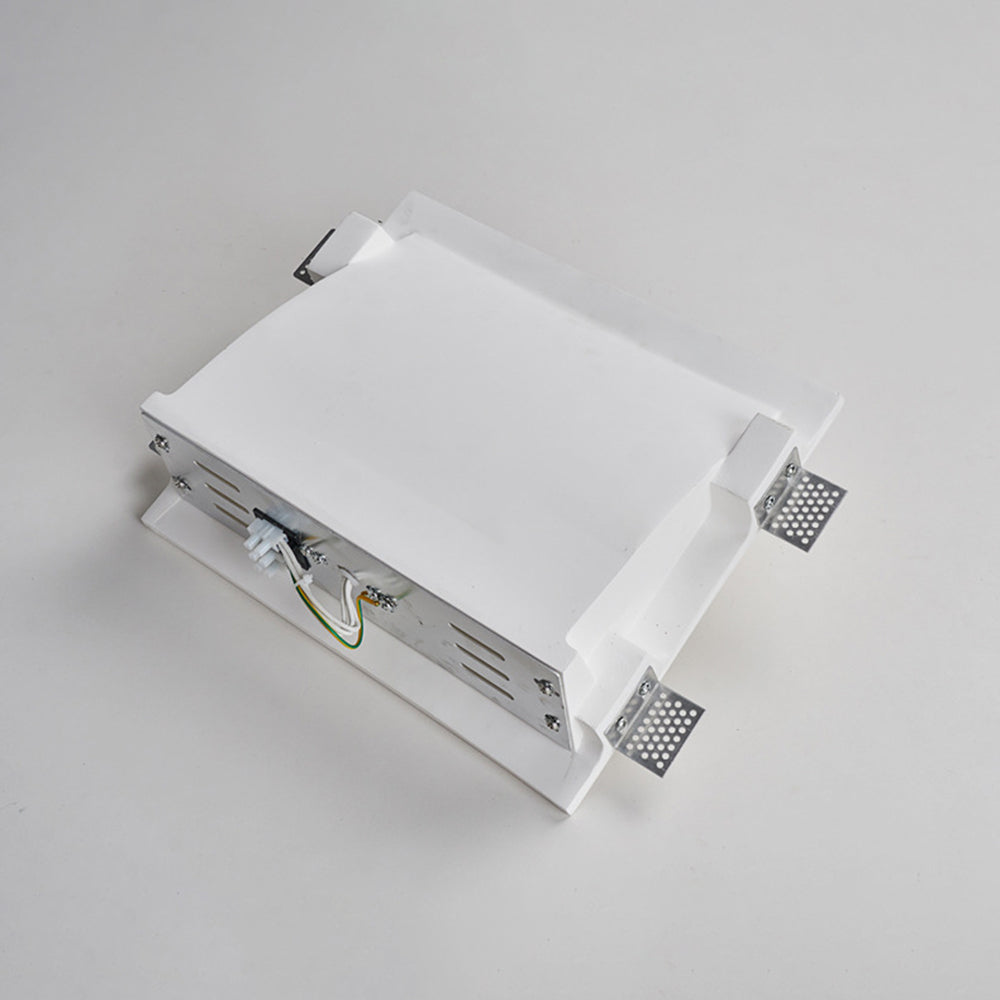 Aria Moderno Empotrable Metal/Yeso LED Aplique de Pared Blanco
