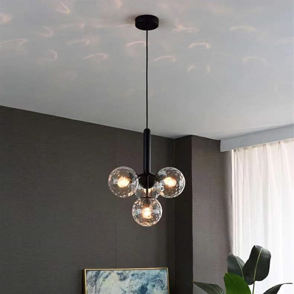 Valentina Moderno Burbuja Lámpara Colgante Metal Vidrio Comedor