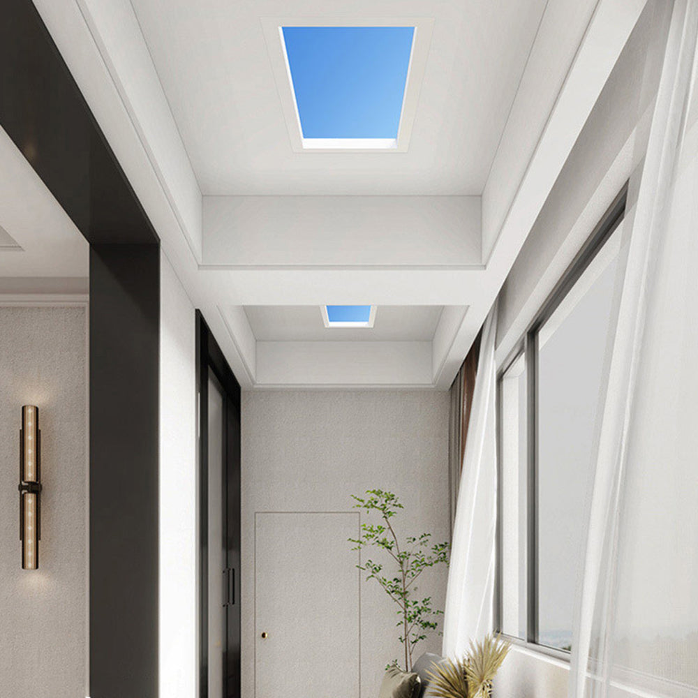 Arisha Moderna Cuadrada/Rectángular Metal LED Lámpara de Techo Azul