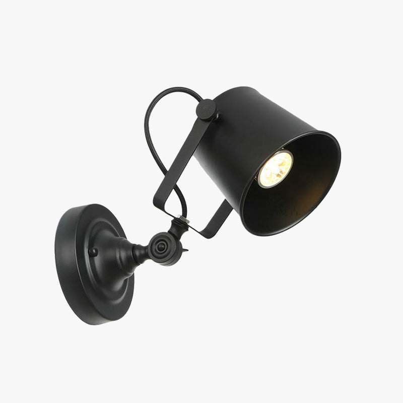 Epoch Intrustrial Barril Metal LED Aplique de Pared Negra/Óxida