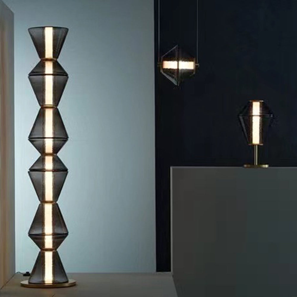 Mira Moderna Metal/Vidrio Diseño Lámpara Colgante/Lámpara de Pie/Mesa Negra
