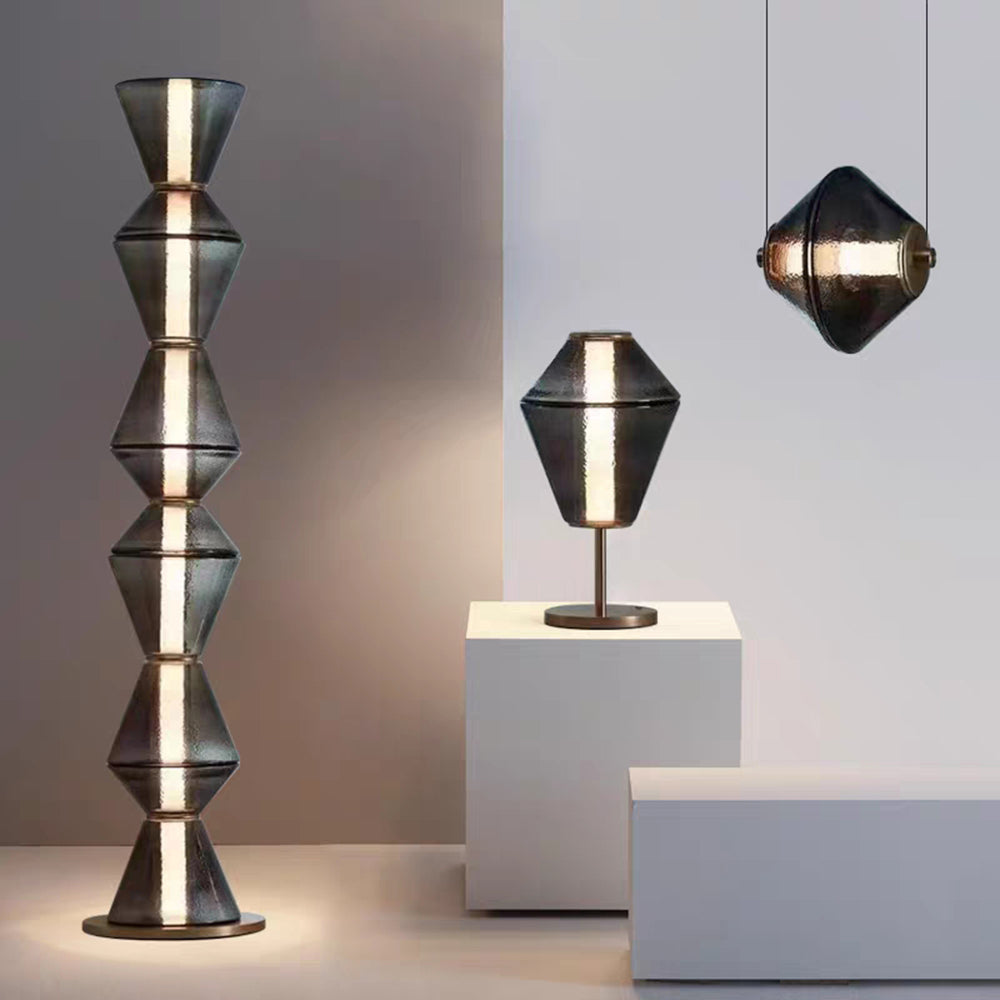 Mira Moderna Metal/Vidrio Diseño Lámpara Colgante/Lámpara de Pie/Mesa Negra