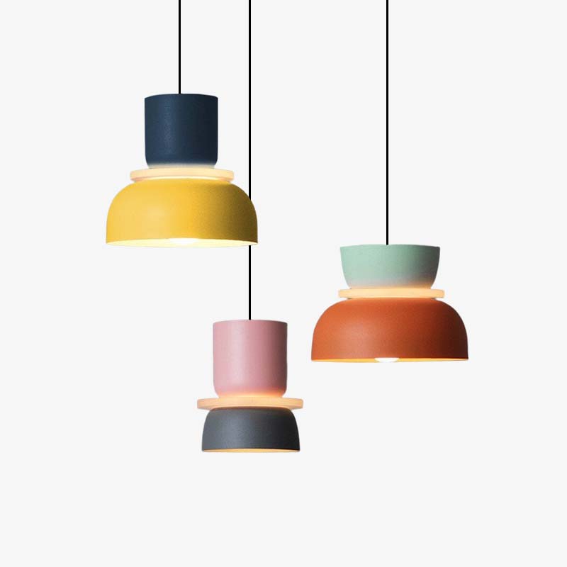 Valentina Moderna Domo LED Metal Lámpara Colgante Multicolor