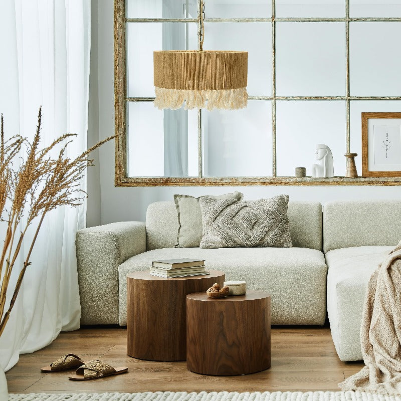 Ritta Creativa Rope Shaded Fringe Metal Lámpara Colgante