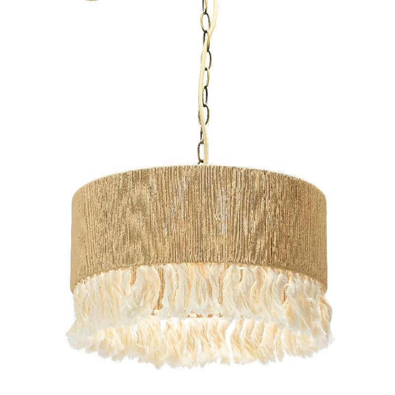 Ritta Creativa Rope Shaded Fringe Metal Lámpara Colgante