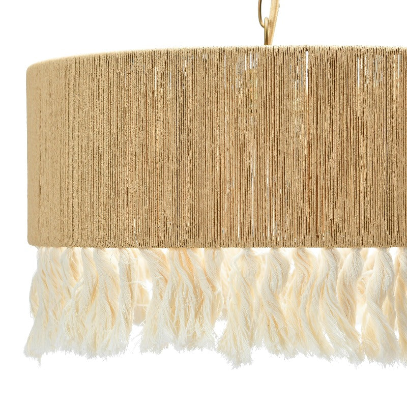 Ritta Creativa Rope Shaded Fringe Metal Lámpara Colgante