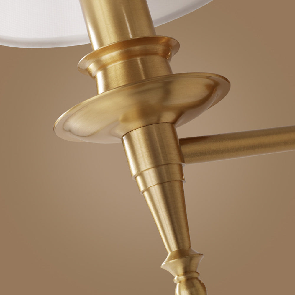 Silva Vintage Rústico Metal/Tela LED Aplique de Pared Dorado