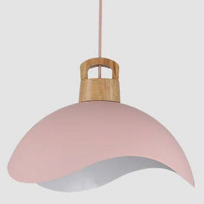 Valentina Decorativa Metal Minimalista Lámpara Colgante Madera