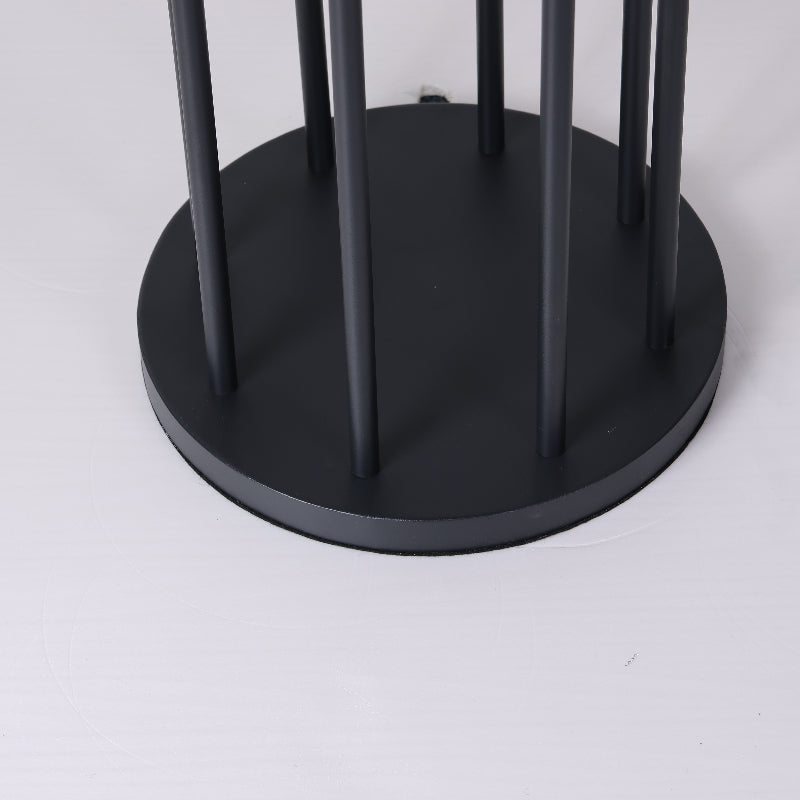 Mira Moderno Geométrico Metal/Vidrio Lámpara de Pie Exterior Negro
