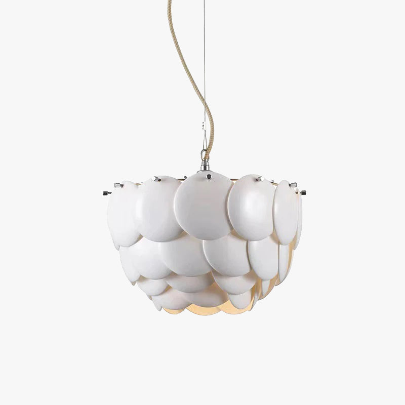 Lottie Moderna Geométrica Cerámica/Metal Lámpara Colgante Blanca