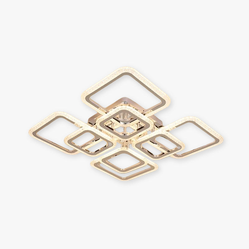 Arisha Moderna Cuadrada Metal LED Lámpara de Techo Blanca