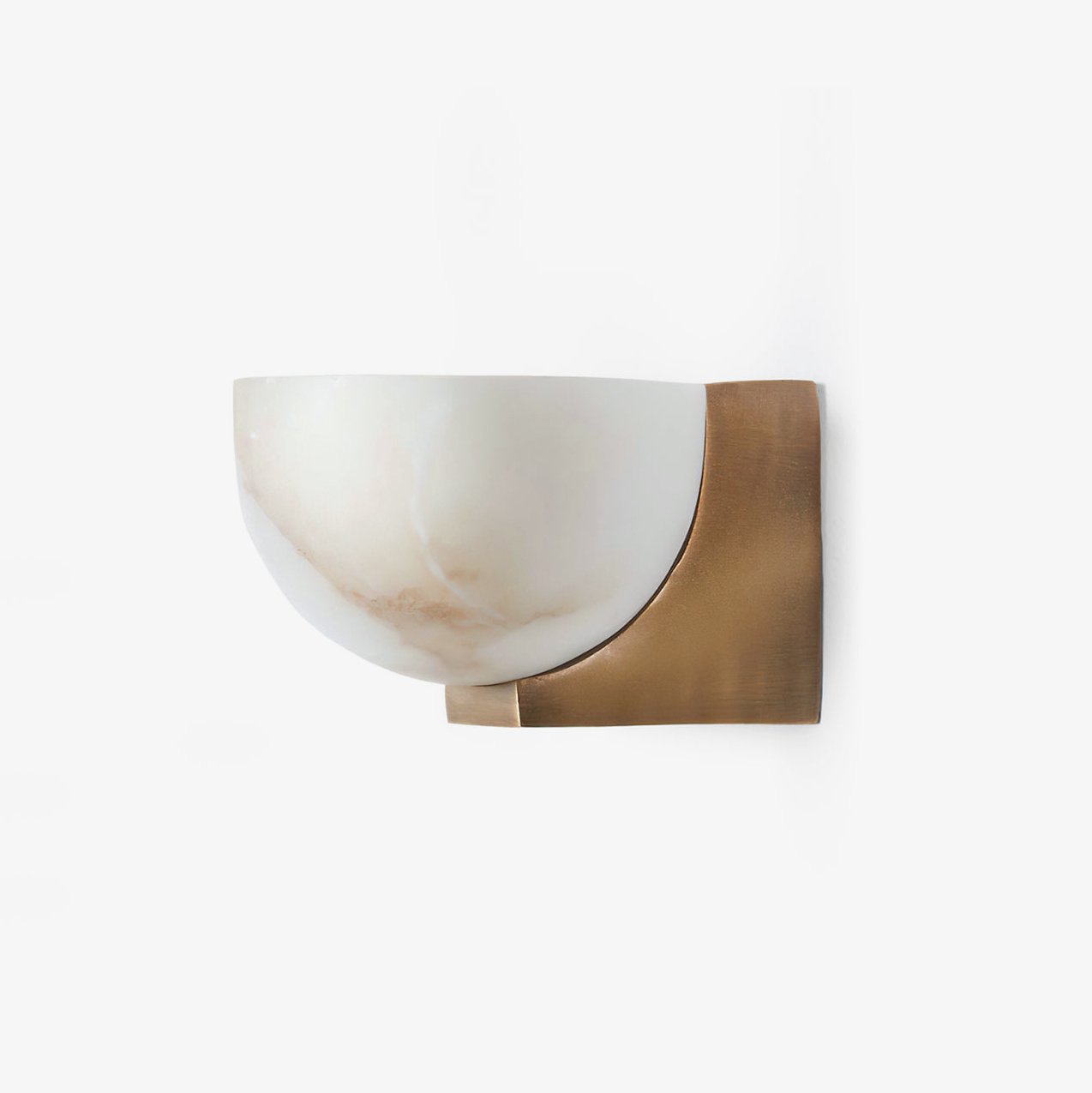 Corvina Bowl Alabaster Wall Light - Letslighting