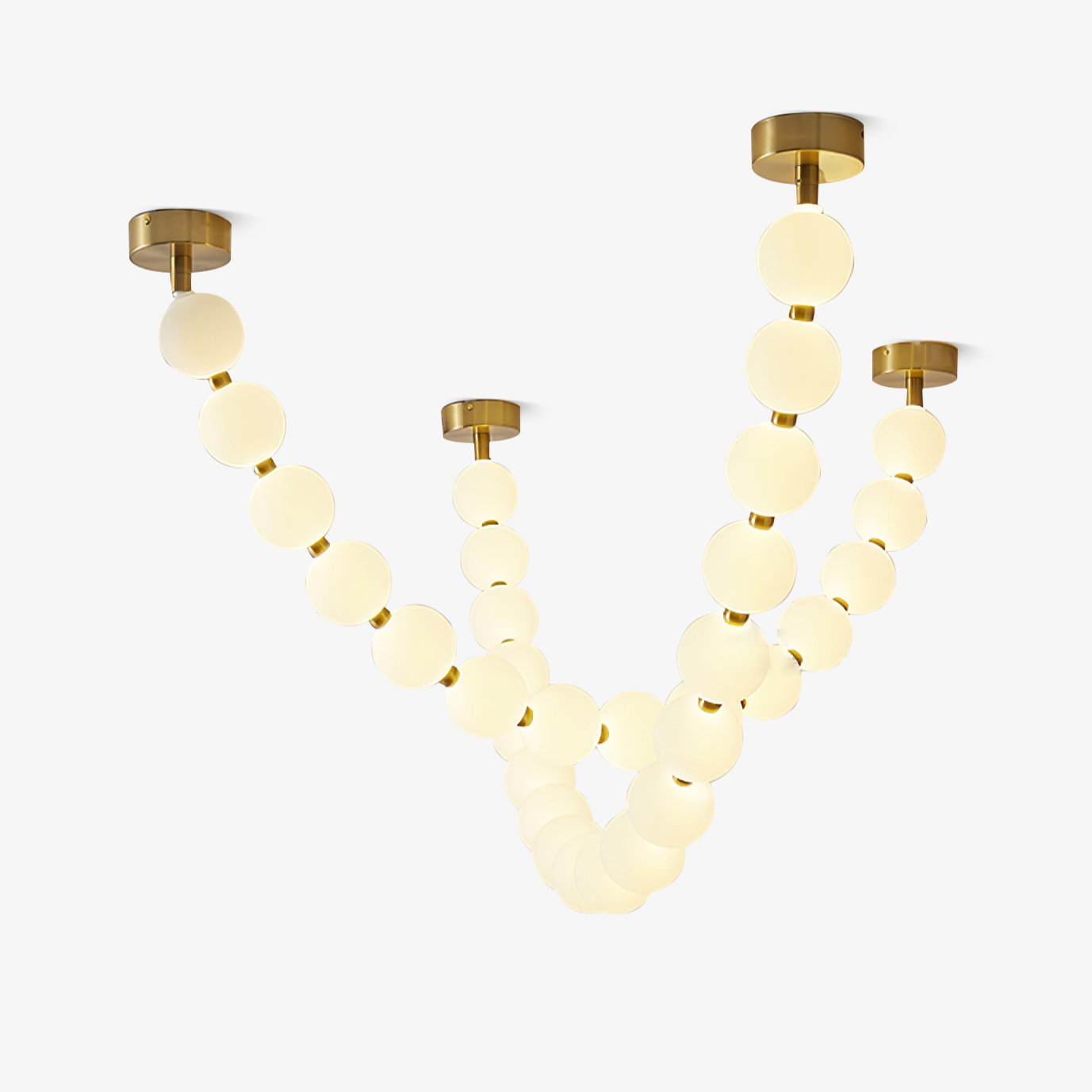 Pearl Glass Necklace Balls Chandelier - Letslighting