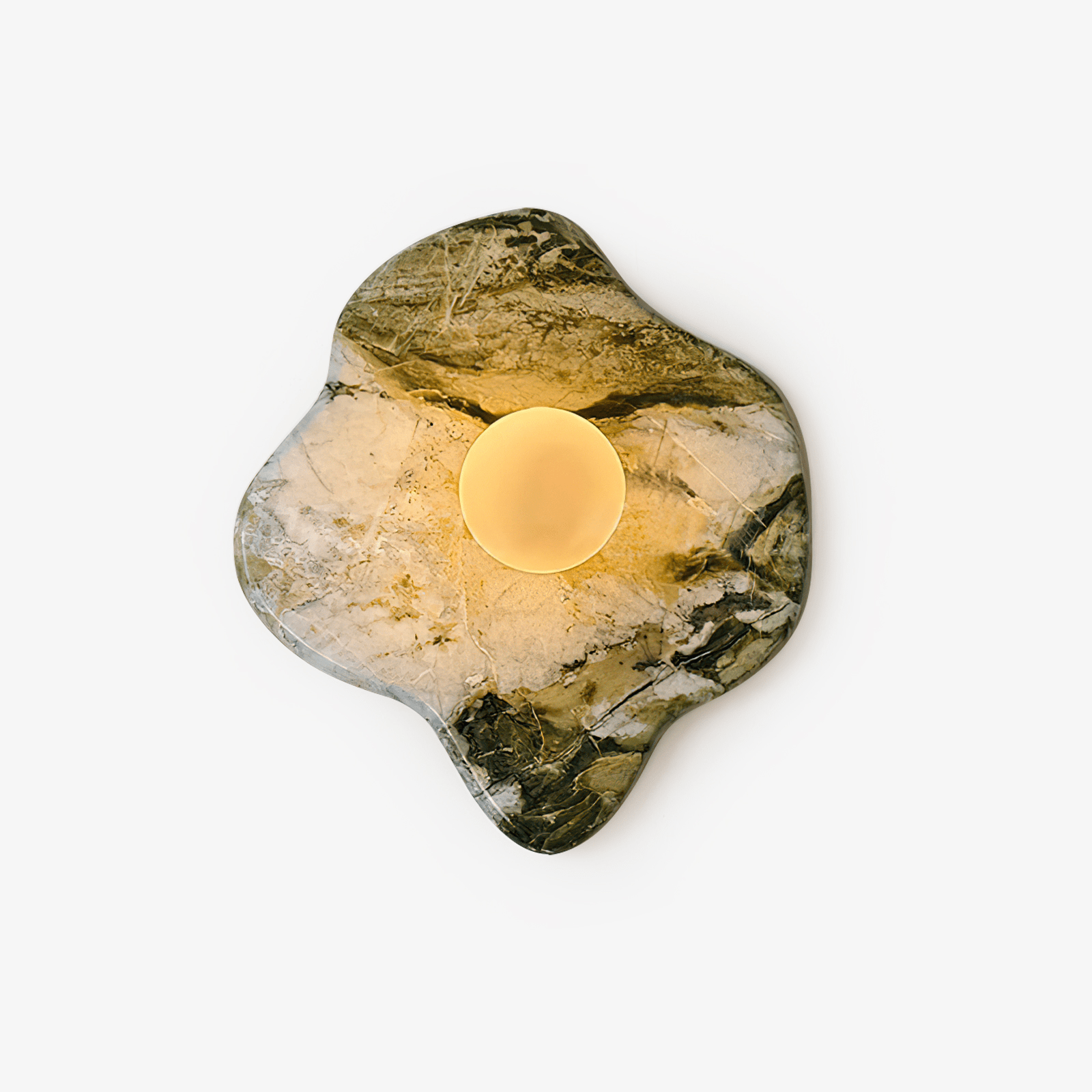 Avi Lámpara de Pared Orgánica de Mármol Verde