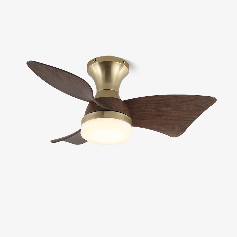 Lámpara Ventilador de Techo Aureon mostrando los acabados de cuerpo disponibles