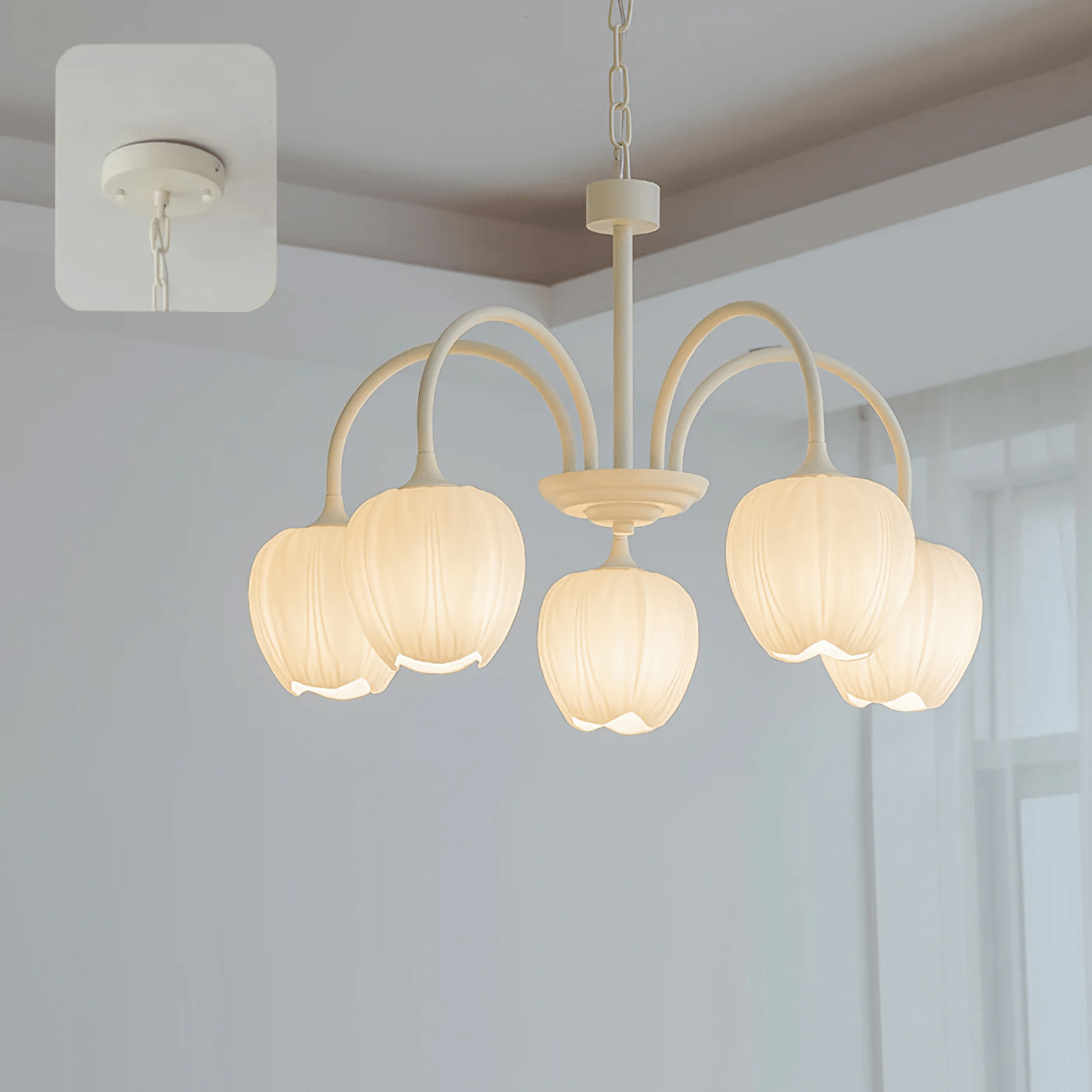 Tulip Matcha Chandelier - Letslighting