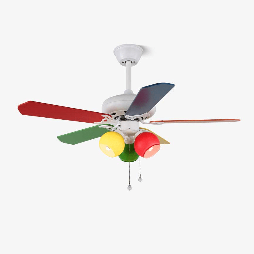 Ventilador de Techo con Luz Juguetón Carlo en un ambiente de habitación