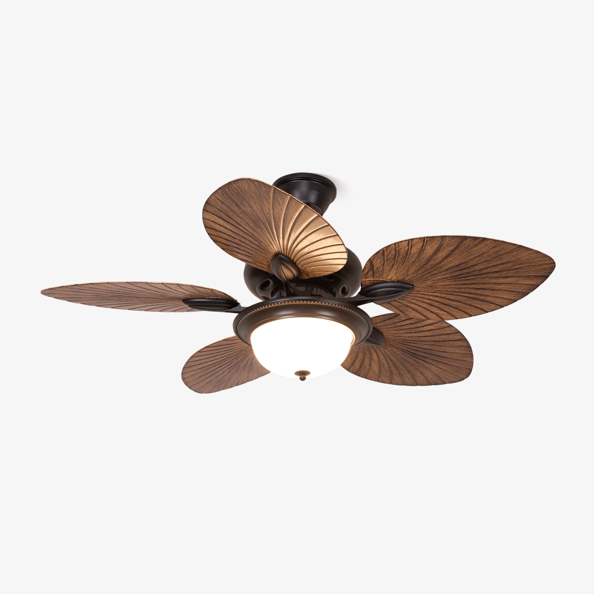 Ventilador de Techo Tropical Virel de Madera con Luz, Modelo A, 42 pulgadas de diámetro