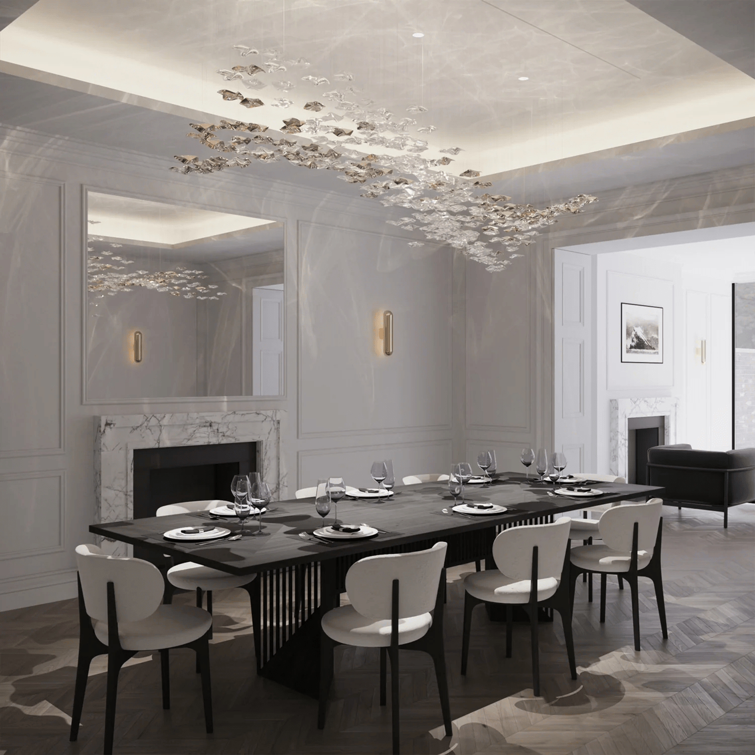 Cezorisra Luxury Brass Linear Chandelier - Letslighting