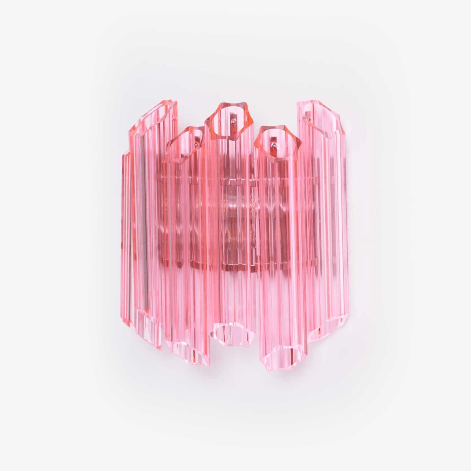 Aurora Wall Lamp Pink Murano Glass Tube - Letslighting