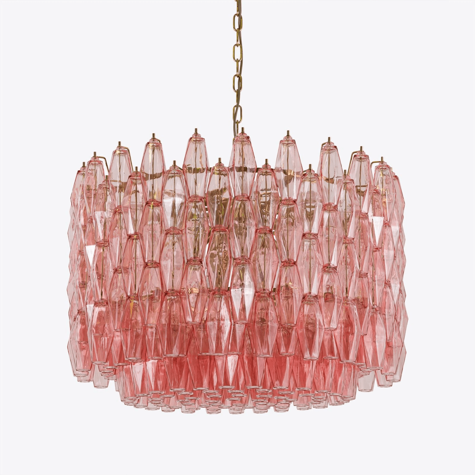 Aurora Chandelier Drum Amber Glass Elegant - Letslighting