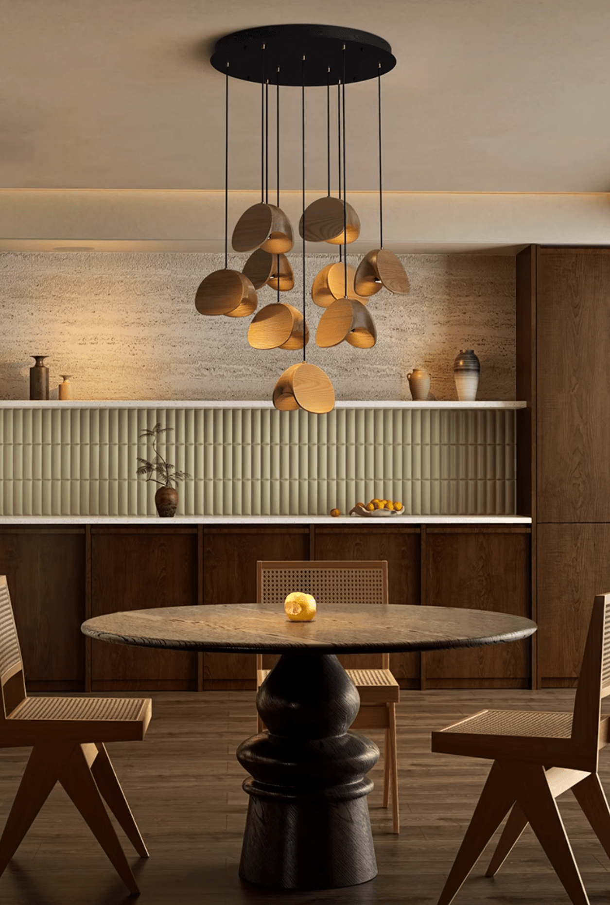 Tavro Minimalist Wood Pendant Light - Letslighting