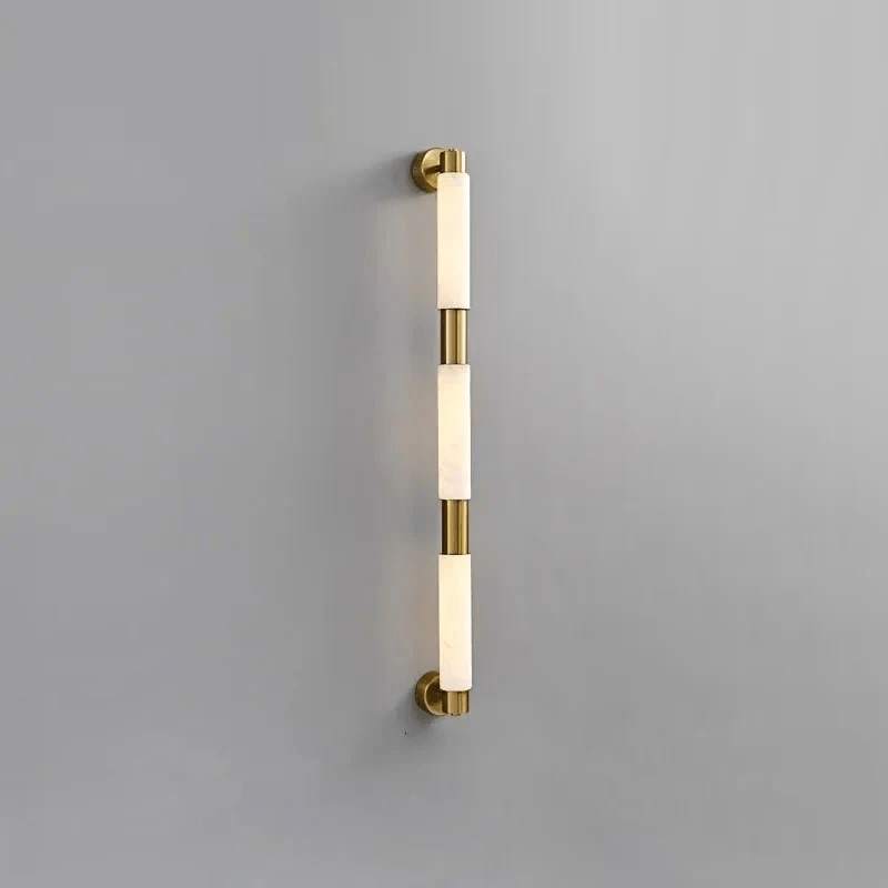 Eurthaeth Alabaster Brass Wall Light - Letslighting