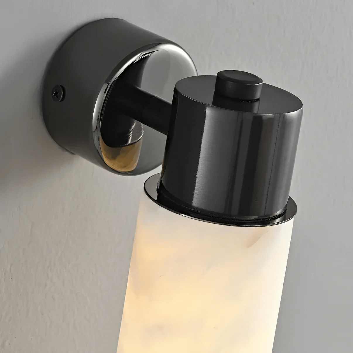 Eurthaeth Alabaster Brass Wall Light - Letslighting