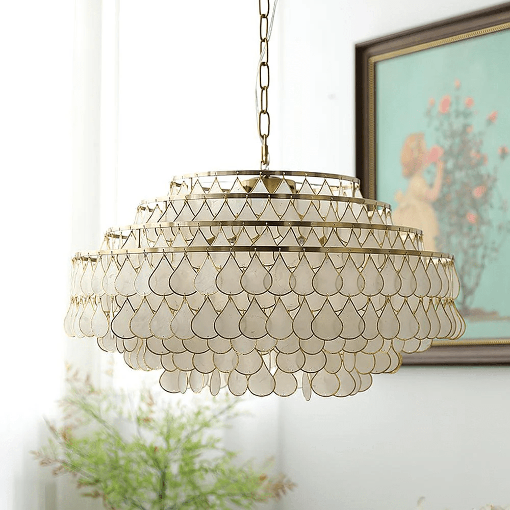 Teardrops Shell Chandelier - Letslighting