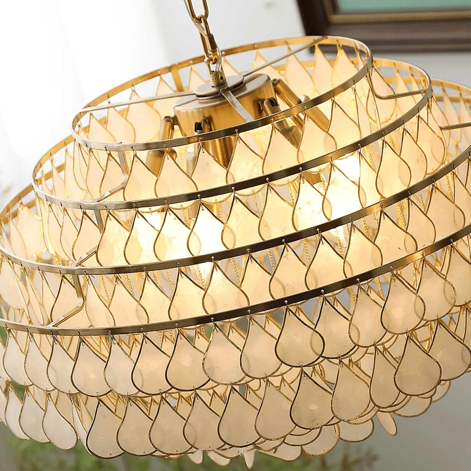 Teardrops Shell Chandelier - Letslighting