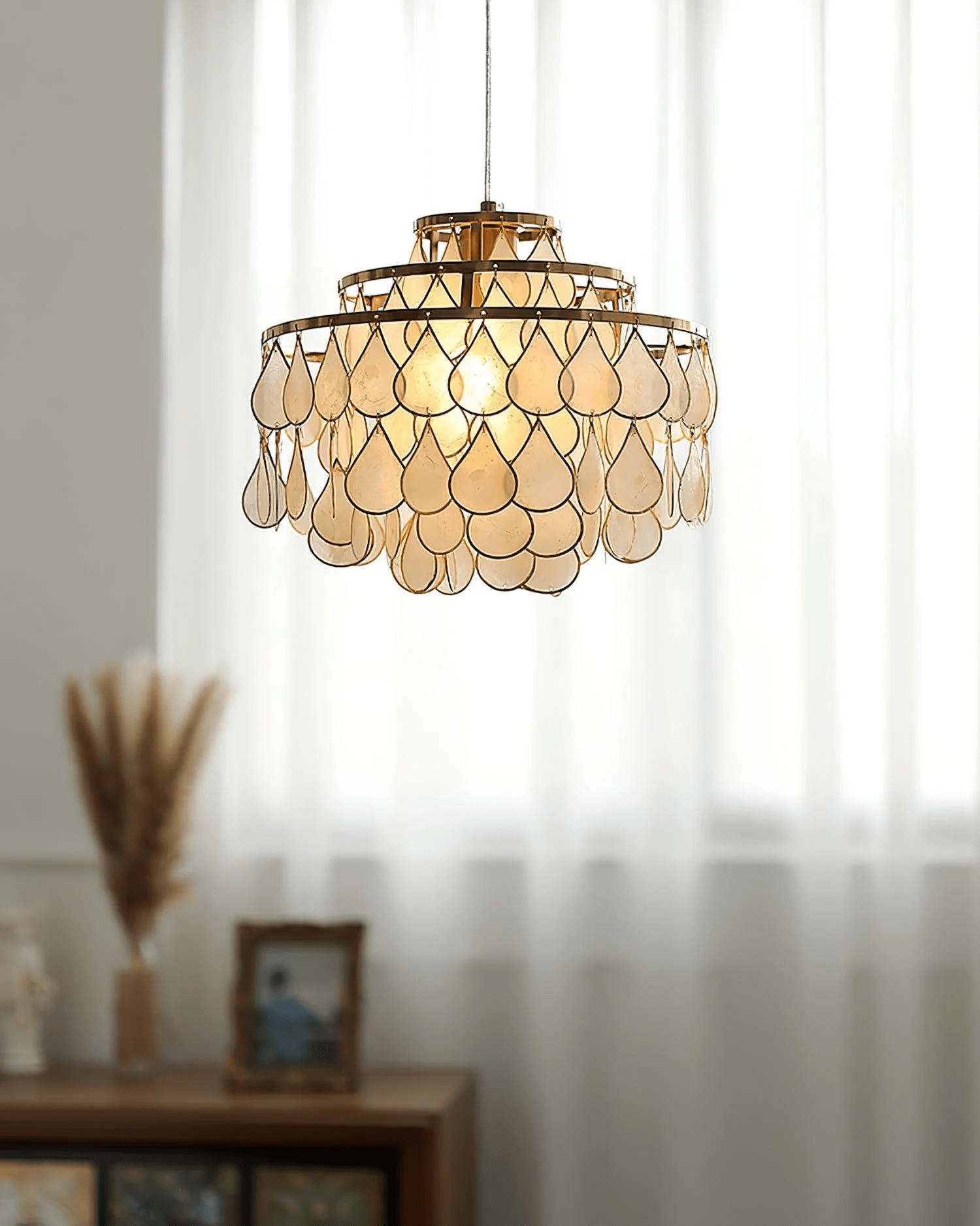 Teardrops Shell Chandelier - Letslighting