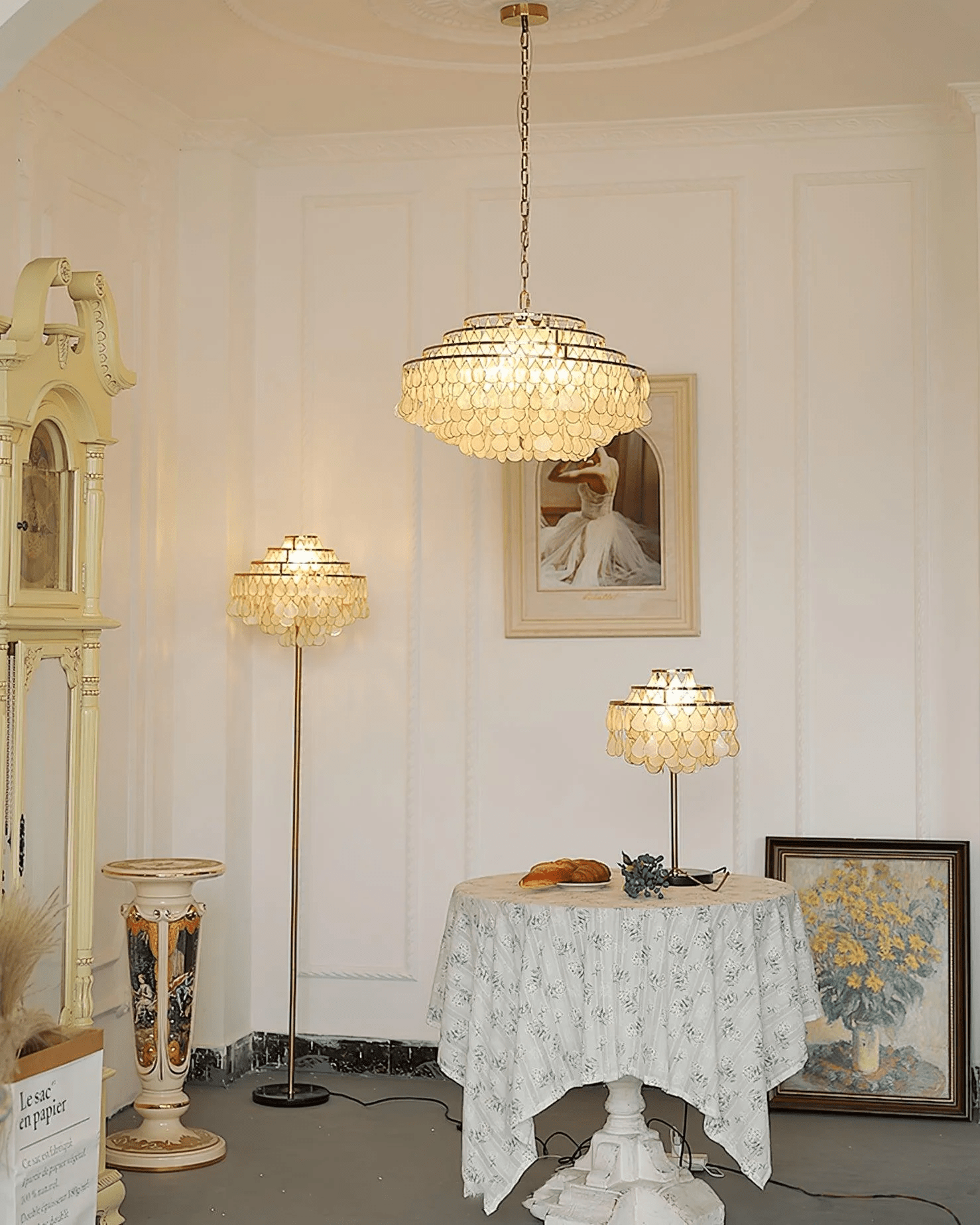 Teardrops Shell Chandelier - Letslighting