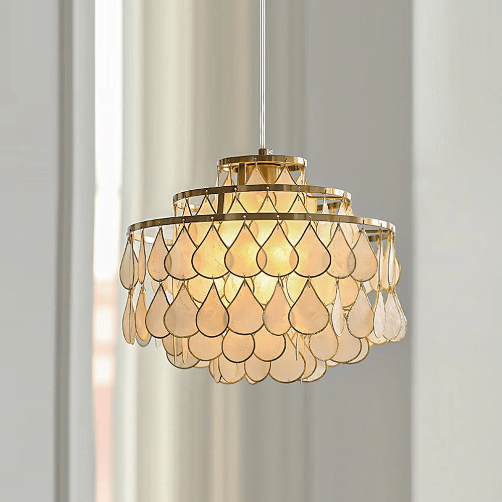 Teardrops Shell Chandelier - Letslighting