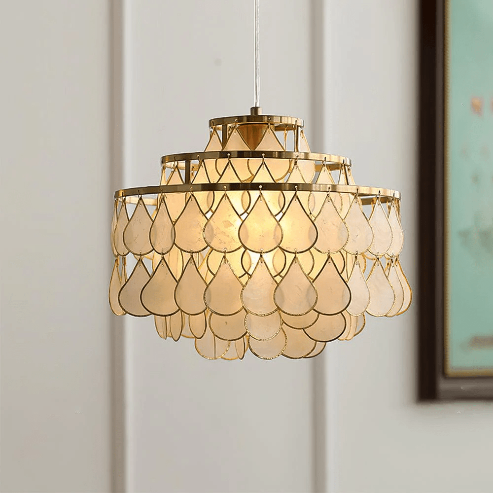 Teardrops Shell Chandelier - Letslighting