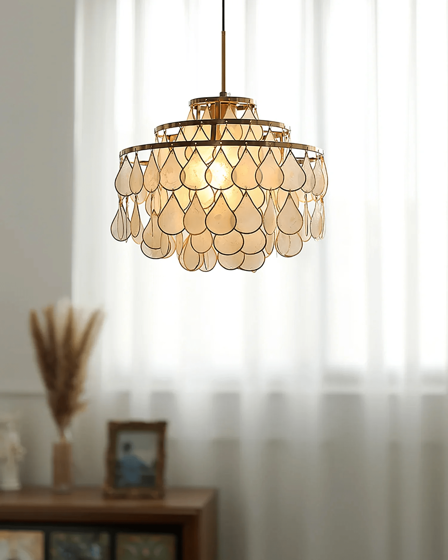 Teardrops Shell Chandelier - Letslighting