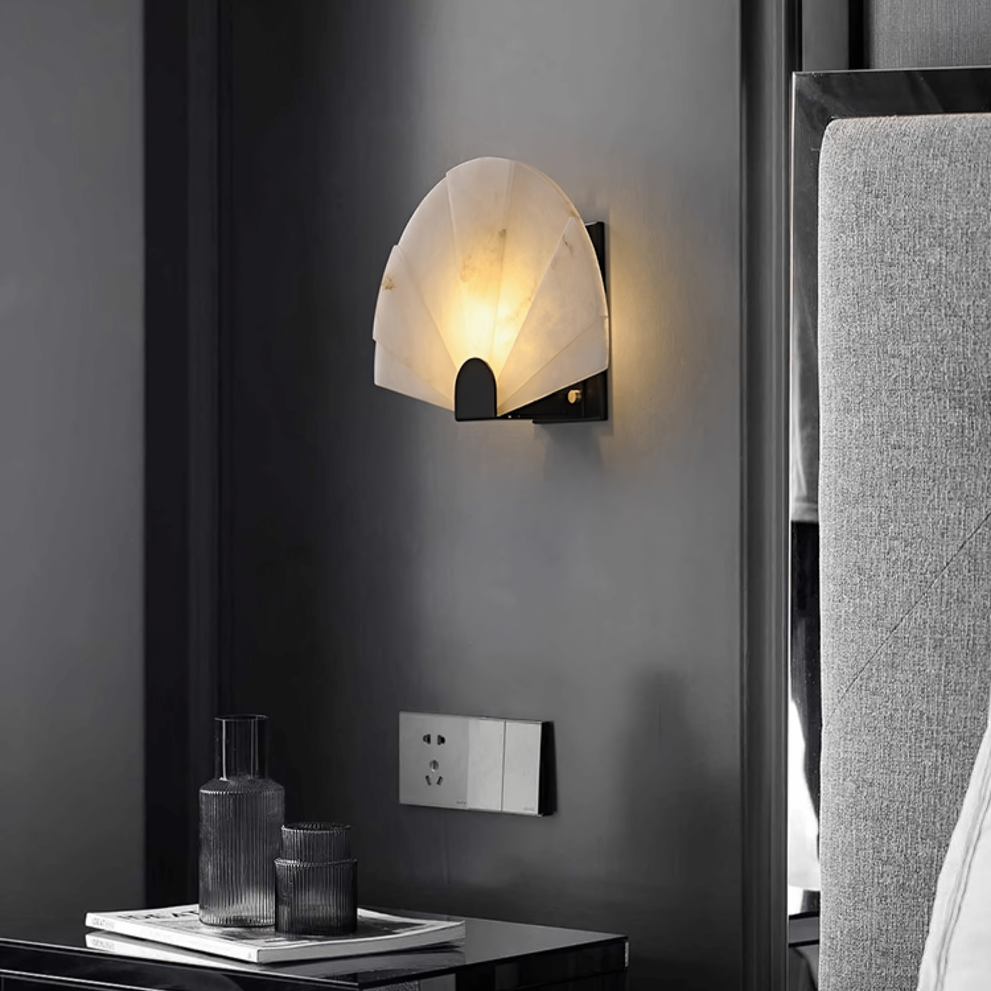 Aurelia Minimalist Alabaster Wall Light - Letslighting