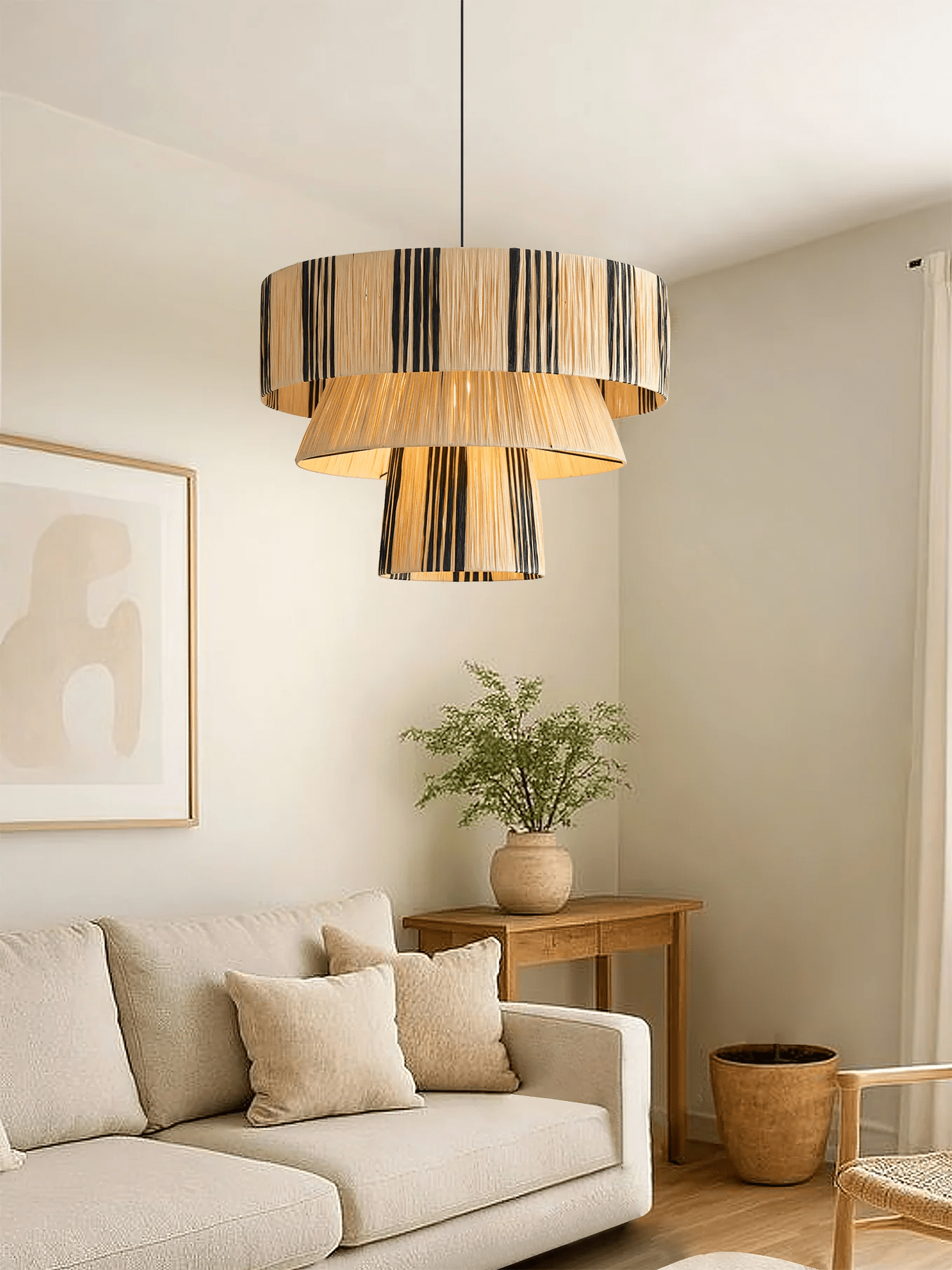 Zarora Raffia Pendant Lamp - Letslighting