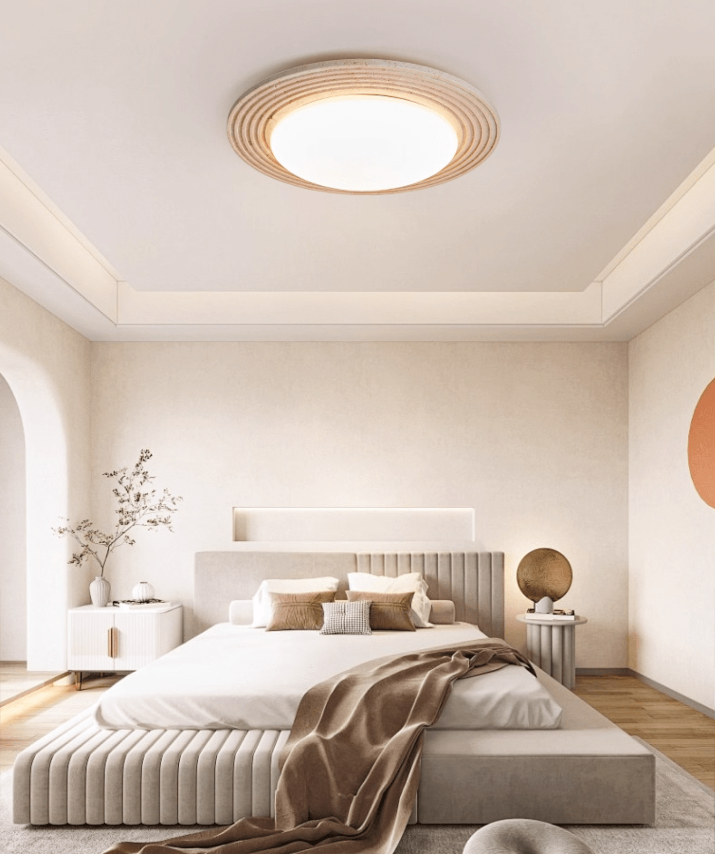 Orinir Minimalist Travertine Ceiling Light - Letslighting