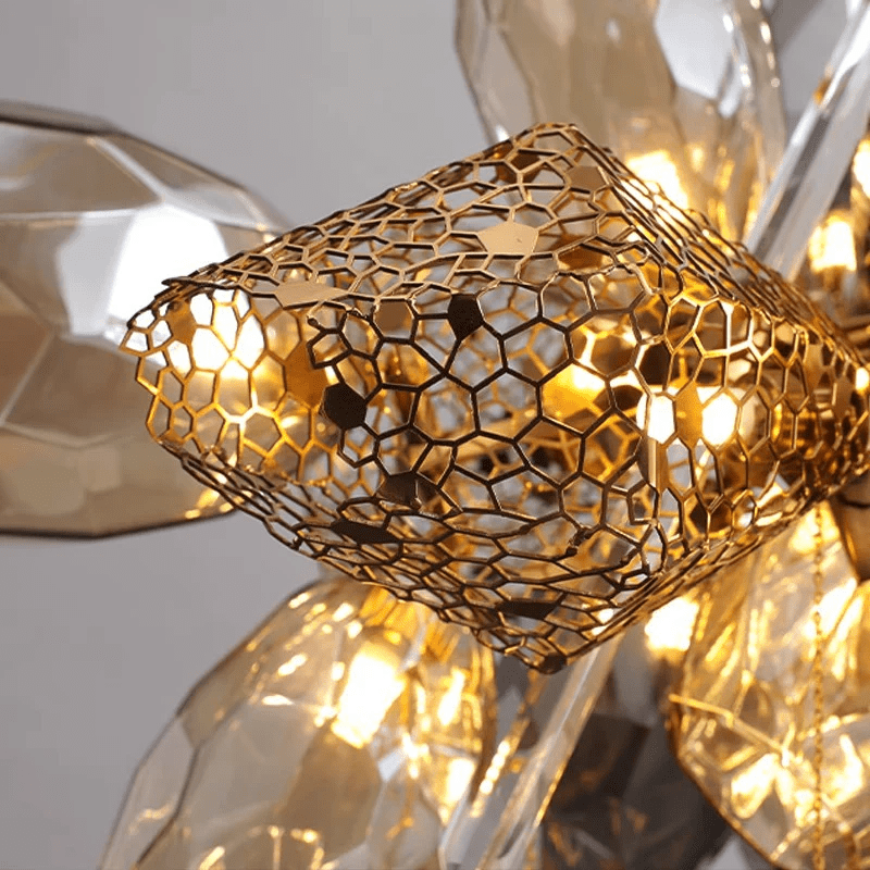 Aurora Chandelier Modern Glass Crystal Smoked Cluster - Letslighting