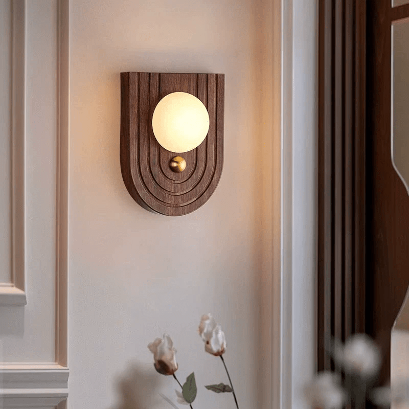 Orlin Alabaster Wood Wall Sconce - Letslighting