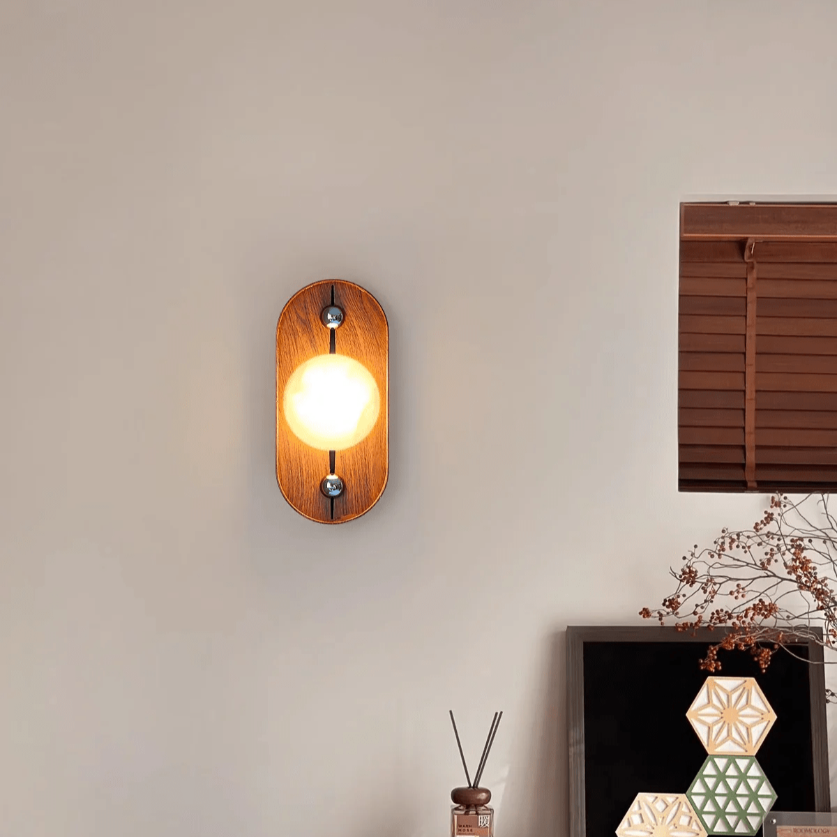 Orlin Alabaster Wood Wall Sconce - Letslighting