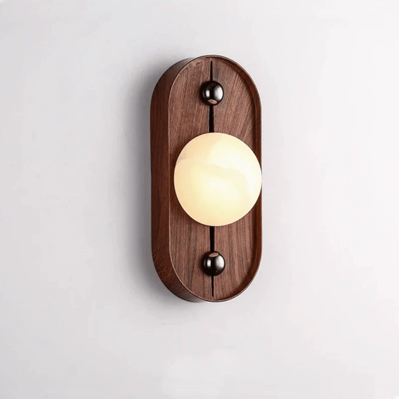 Orlin Alabaster Wood Wall Sconce - Letslighting