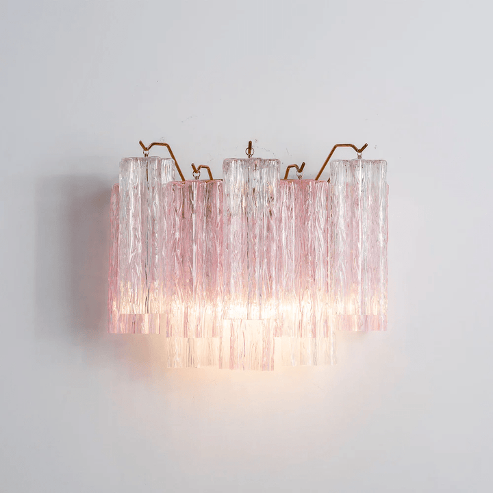 Aurora Wandleuchte Glas Röhre Stufen Mid-Century