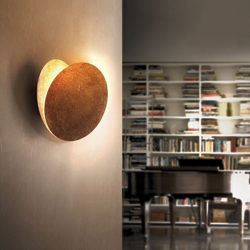 Aria Diseño Luna Metal Aplique de Pared Dorado/Bronce