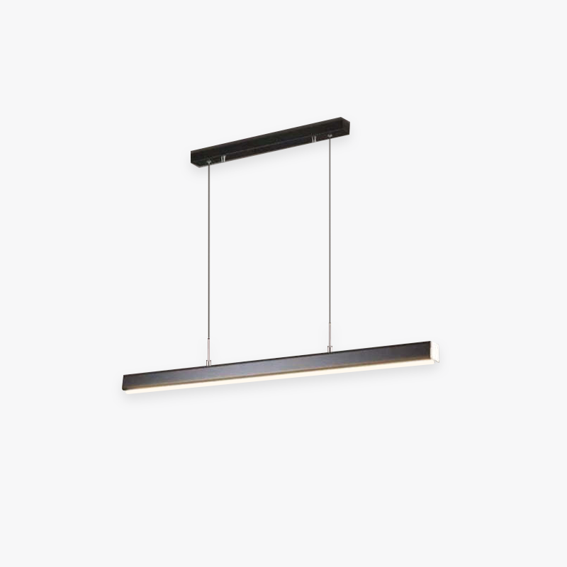 Edge Moderna Lineal Metal Lámpara Colgante Negra/Marrón